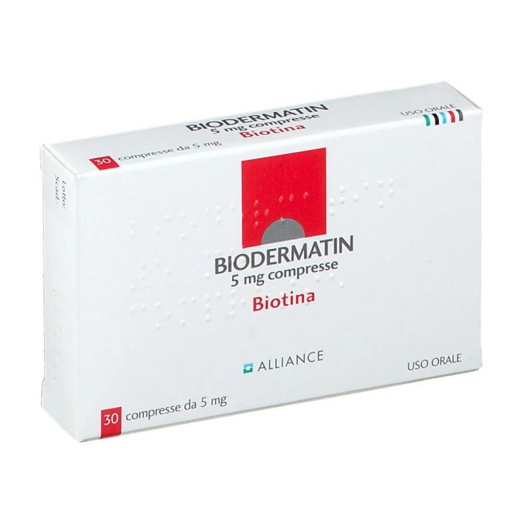 Biodermatin 5mg Compresse Integratore di Biotina - Alliance Pharma