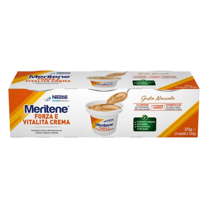 Meritene Crema Dessert Nocciola per Malnutrizione 3x125g - Meritene