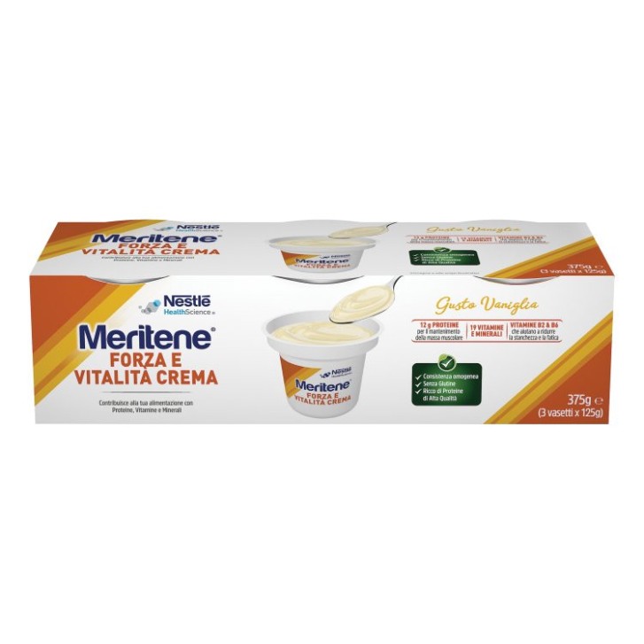 Meritene Crema Dessert Vaniglia 3x125g - Nestlé Health Science