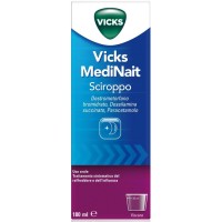 Vicks MediNait Sciroppo Contro Influenza, Raffreddore, Febbre E Tosse 180ml - Vicks