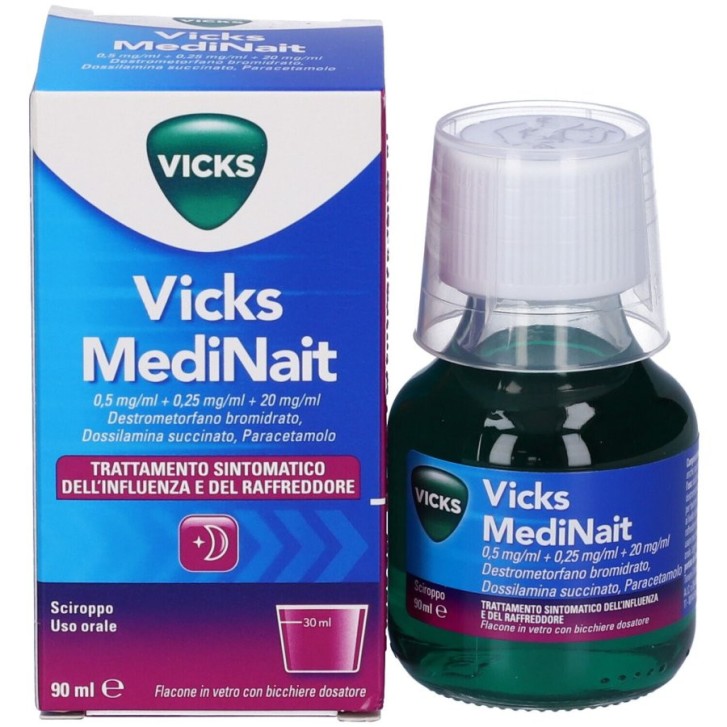 Vicks Medinait Sciroppo per Raffreddore e Influenza 90ml - Vicks