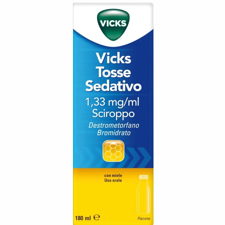 Vicks Tosse Sedativo Sciroppo 180 ml Gusto Miele - Vicks