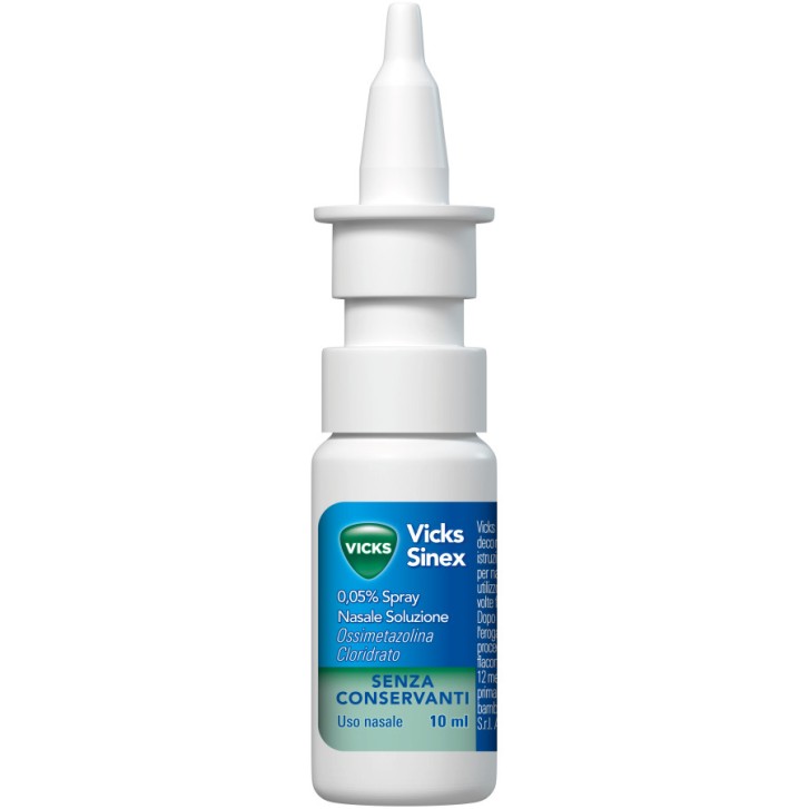 Spray Nasale Decongestionante Ossimetazolina Cloridrato 0,05% 10ml/15ml - Vicks
