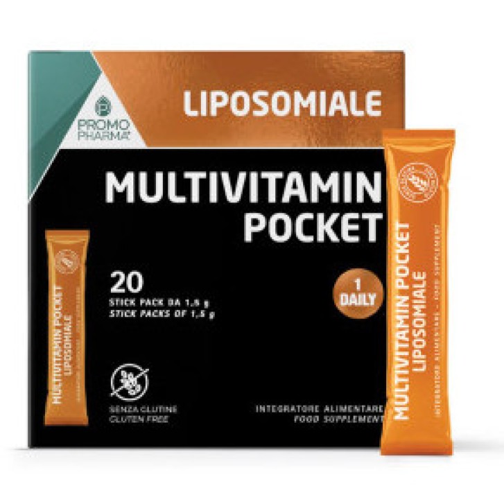 Multivitamin Pocket Liposomiale Integratore Orosolubile 20 Stick - PromoPharma