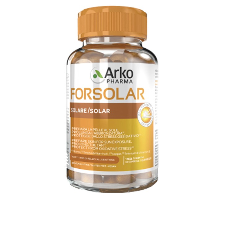 Forsolar Solare Integratore con Vitamina E 60 Gummies - Arkopharma