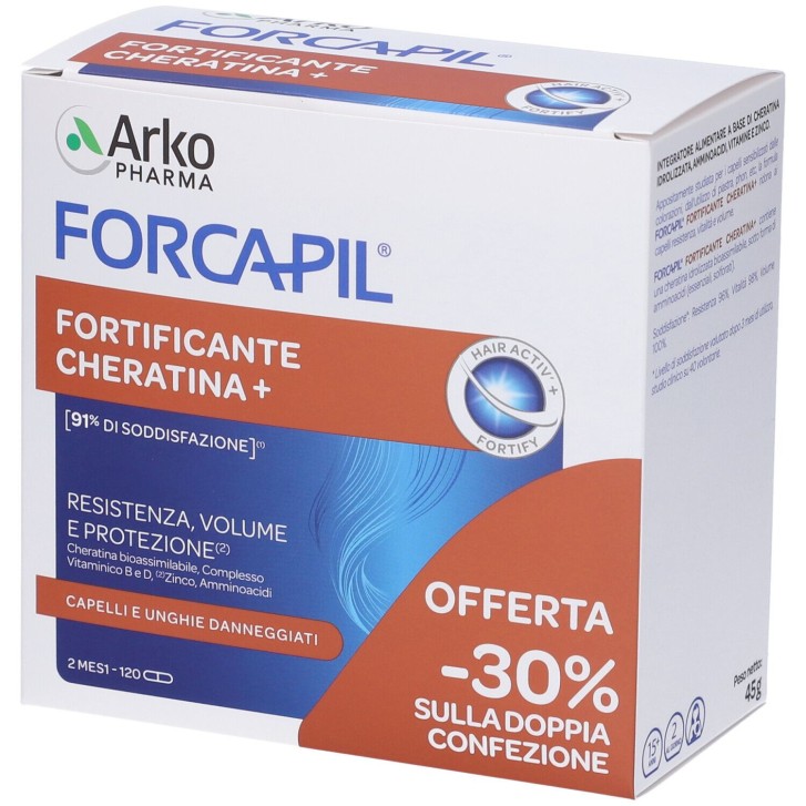 Forcapil Fortificante Cheratina Integratore per Capelli 120 Capsule - Arkopharma