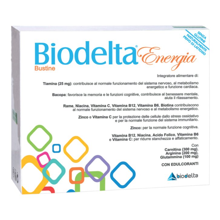 Biodelta Energia Integratore per Energia e Metabolismo - 20 Bustine - Biodelta
