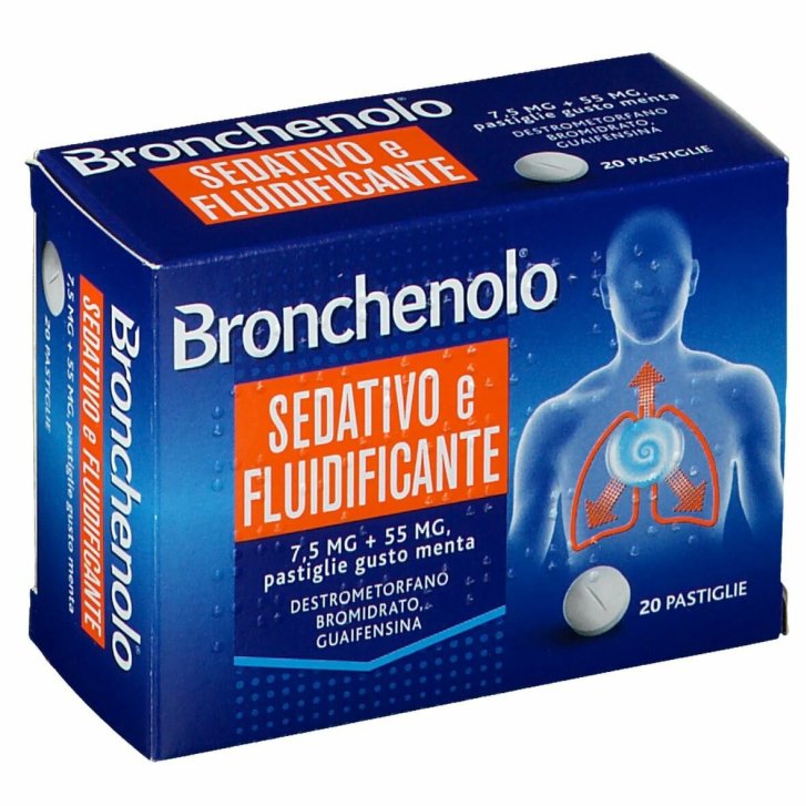 Bronchenolo Sedativo Fluidificante Menta 20 Pastiglie - Bronchenolo