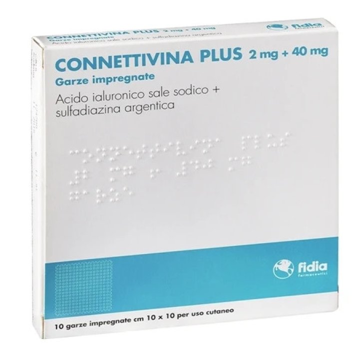 Connettivina Plus Garze Impregnate per Piaghe e Ustioni 10x10 cm - Connettivina