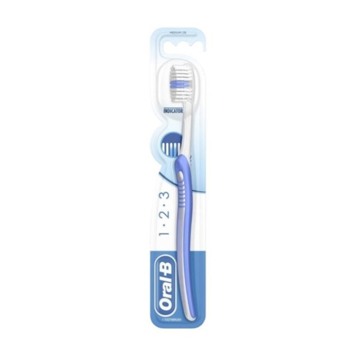 Oral-B 1 2 3 Indicator Spazzolino Manuale Medio - Oral-B