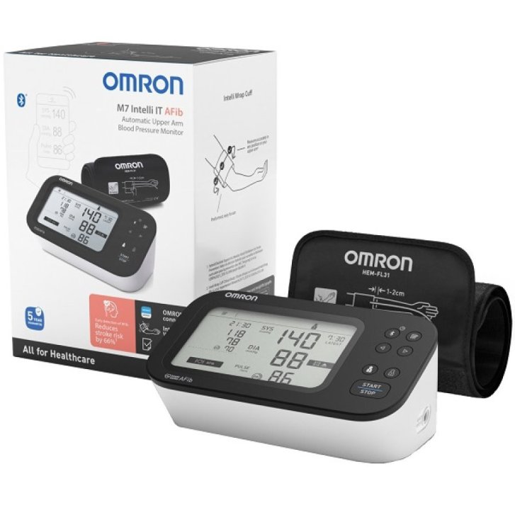 Omron M7 Intelli IT Sfigmomanometro da Braccio con Rilevamento AFib - Omron