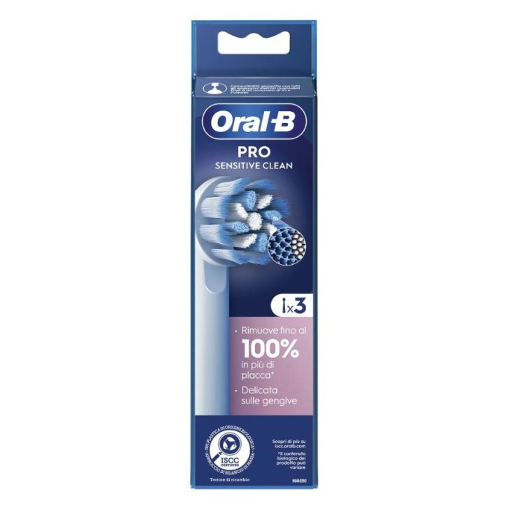 Oral-B Power Refill Sensitive Clean EB60-3 Testine Ricambio 3 Pezzi - Oral-B Oral-B Power Refill Sensitive Clean EB60-3 Testine Ricambio 3 Pezzi - Oral-B