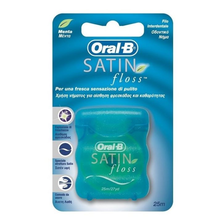 Oral-B Satin Floss Filo Interdentale al sapore di Menta 25 metri - Oral-B Oral-B Satin Floss Filo Interdentale al sapore di Menta 25 metri - Oral-B