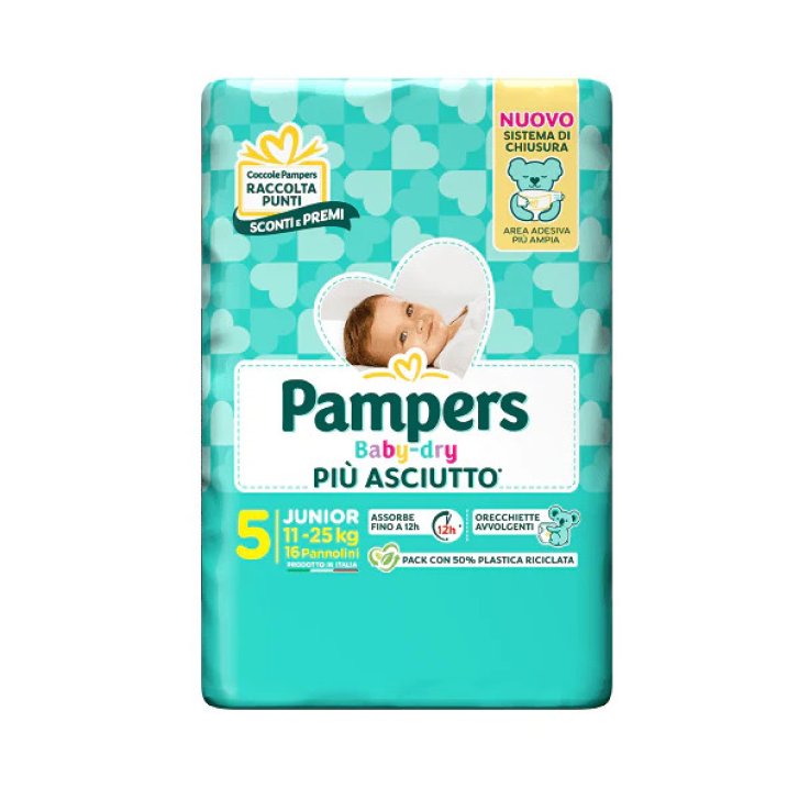 Pannolino Taglia 5 Junior (11-25 Kg) 16 Pezzi - Pampers