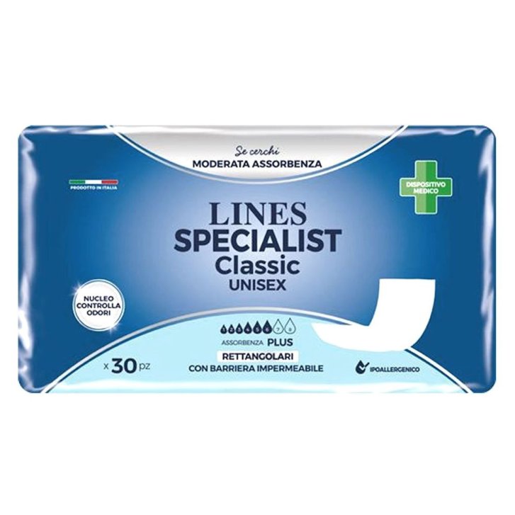 Lines Specialist Classic Pannolone Rettangolare con Barriera 30 Pezzi - Lines