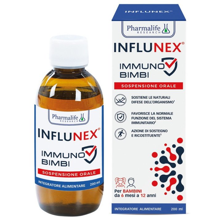 Influnex Immuno Bimbi Integratore Difese Immunitarie Bambini 200ml - Pharmalife Research Influnex Immuno Bimbi Integratore Difese Immunitarie Bambini 200ml - Pharmalife Research