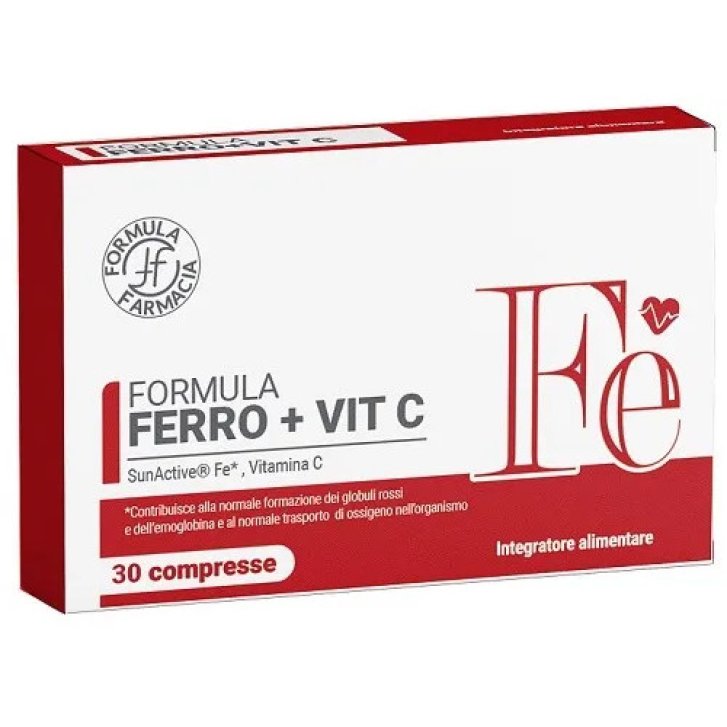 Formula Farmacia Ferro + Vitamina C Integratore Alimentare 30 Compresse - So.Farma.Morra Formula Farmacia Ferro + Vitamina C Integratore Alimentare 30 Compresse - So.Farma.Morra