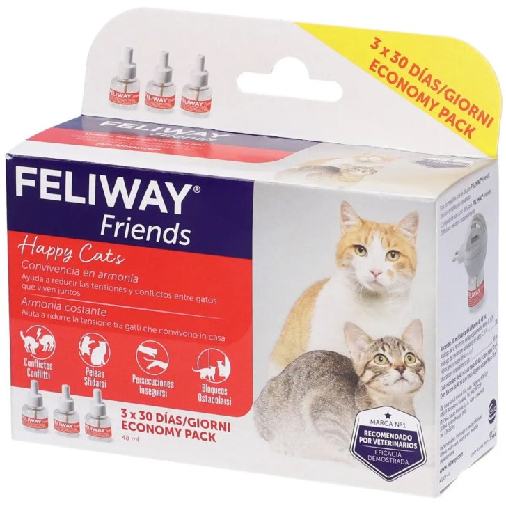 Feliway Friends 3 Ricariche Armonia Gatti - Feliway