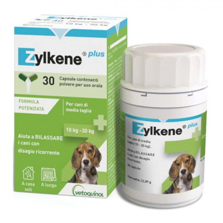 Zylkene Plus Alimento Complementare Cani 10-30kg 30 Capsule - Vetoquinol