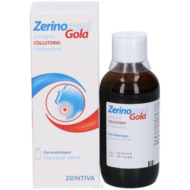 Zerinomed Gola Collutorio Flurbiprofene 2,5mg/ml 160ml - Zentiva Italy