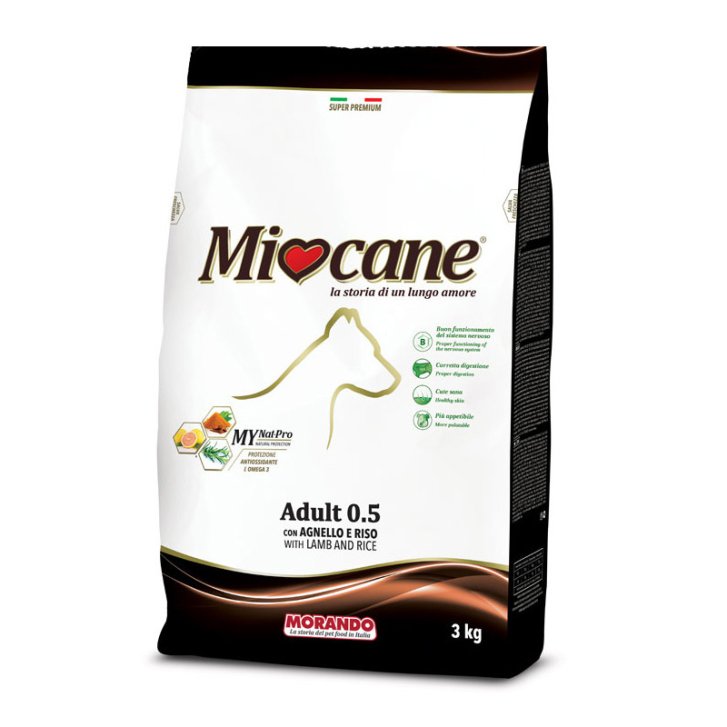 Miocane Adult 0.5 Agnello e Riso Cibo Secco per Cani 3 kg - Morando