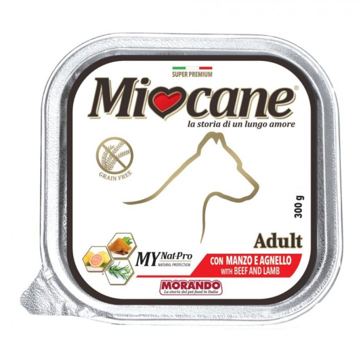 Miocane Adult Alimento Completo per Cani Manzo e Agnello 300g - Miocane