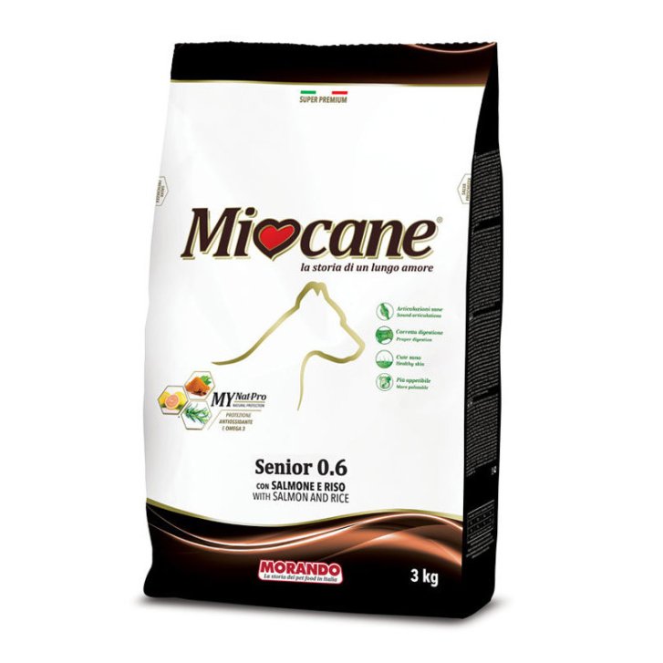Miocane Senior Salmone e Riso Alimento Cani 3 kg - Morando