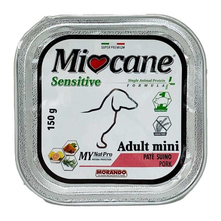 MioCane Sensitive Adult Mini Patè Suino Alimento Cani 150g - MioCane