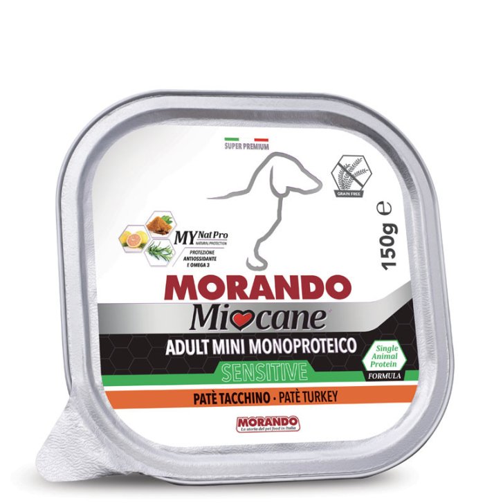 MioCane Sensitive Patè Tacchino Adult Mini 150 g - Morando