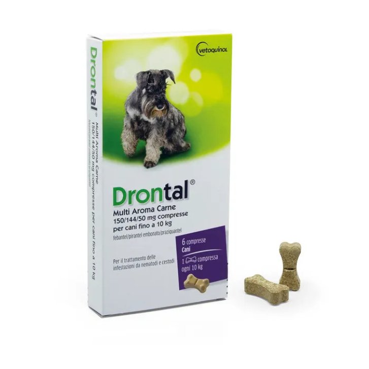 Drontal Multi Aroma Carne 6 Compresse per Cani fino a 10 kg - Drontal