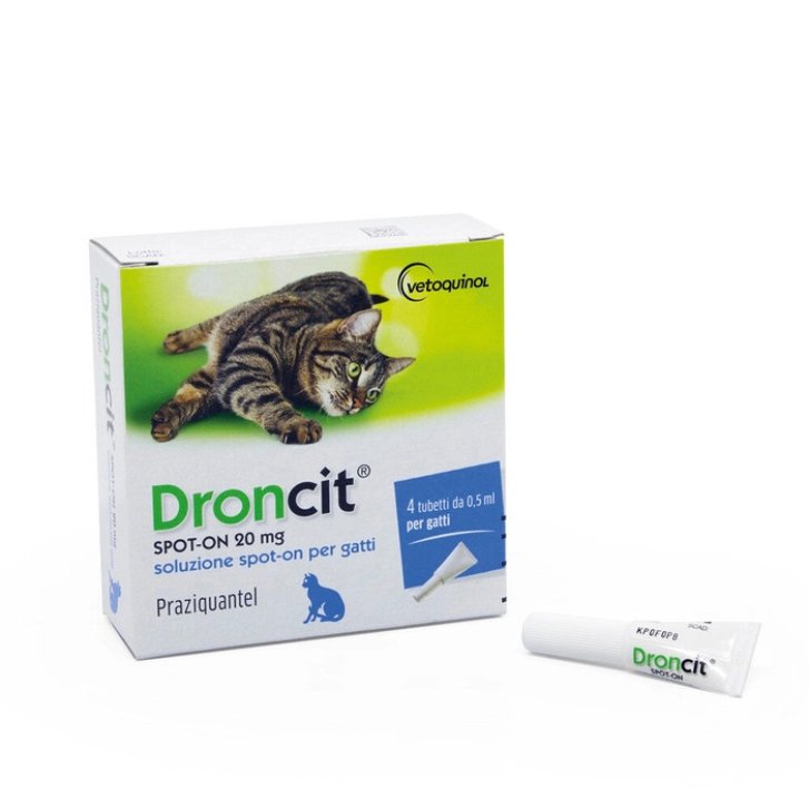 Droncit Spot On Antielmintico Gatti 4 Tubetti da 0,5 ml - Vetoquinol