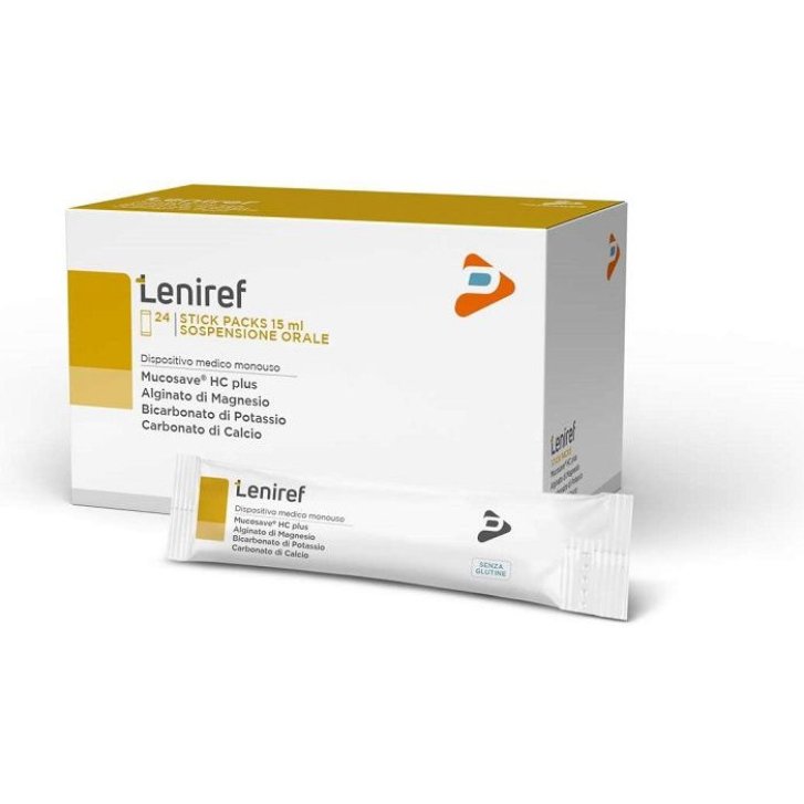 Leniref Dispositivo Medico Reflusso Gastroesofageo 24 Stick Pack da 15 ml - Pharma Line Leniref Dispositivo Medico Reflusso Gastroesofageo 24 Stick Pack da 15 ml - Pharma Line