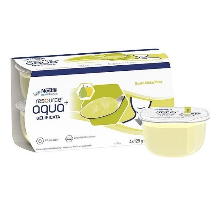 Nestlè Resource Aqua+ Bevanda Gelificata Mela Pera 4x125g - Nestlè