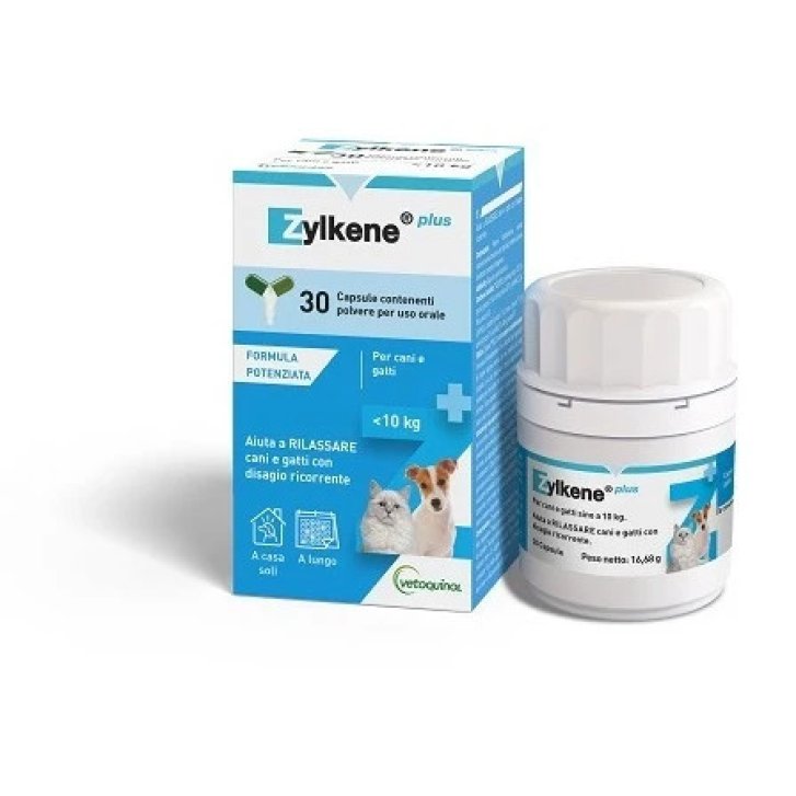 Zylkene Plus Mangime Complementare Rilassante Cani Gatti 10kg 30 Capsule - Vetoquinol