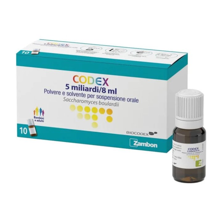 Codex Probiotico per Diarrea e Disturbi Intestinali 10 Flaconcini 8ml - Biocodex