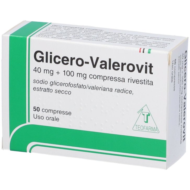 Glicero Valerovit Integratore con Valeriana e Glicerofosfato 50 Compresse - Teofarma