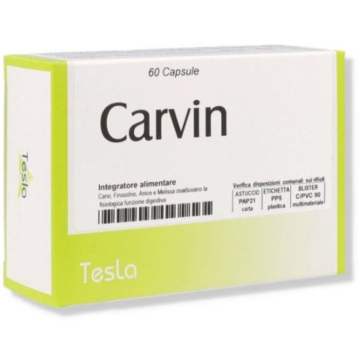 Carvin Integratore Alimentare per Digestione 60 Capsule - Tesla