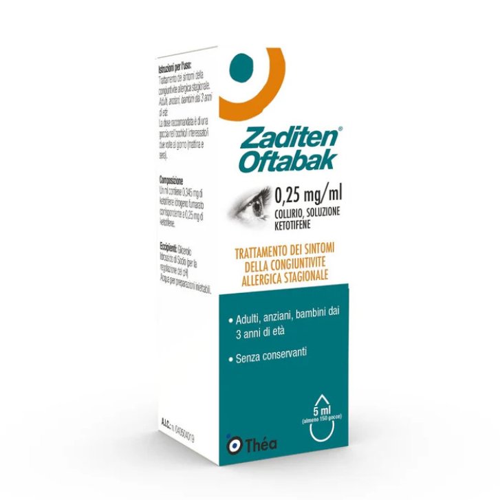 Zaditen Oftabak Collirio Soluzione 0,25 mg/ml 5ml - Zaditen