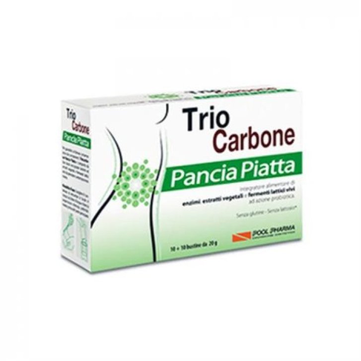 Triocarbone Pancia Piatta Integratore per Gonfiore Addominale, 20 bustine - Pool Pharma