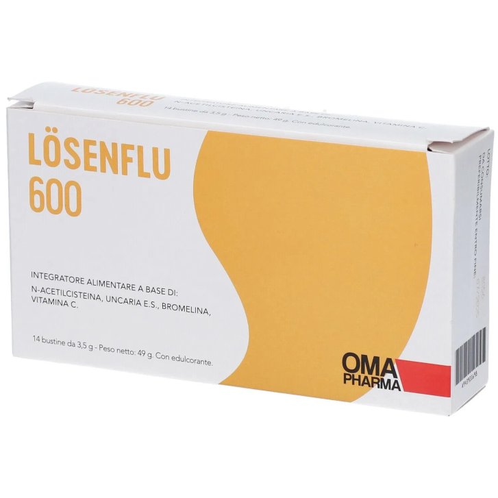 Losenflu 600mg Integratore Alimentare per Difese Immunitarie 14 Bustine - Omapharma Losenflu 600mg Integratore Alimentare per Difese Immunitarie 14 Bustine - Omapharma