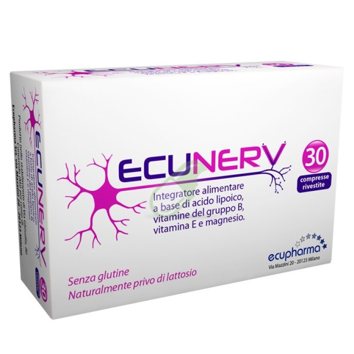 Ecunerv Integratore per Sistema Nervoso con Vitamine B 30 Compresse - Ecupharma