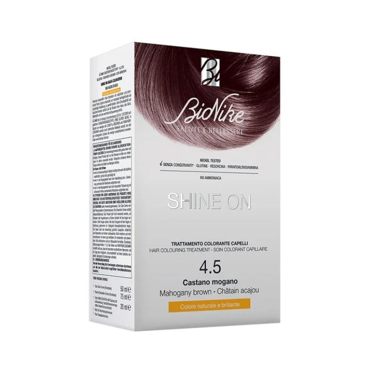 Bionike Shine On 4.5 Castano Mogano Trattamento Colorante Capelli - Bionike Bionike Shine On 4.5 Castano Mogano Trattamento Colorante Capelli - Bionike