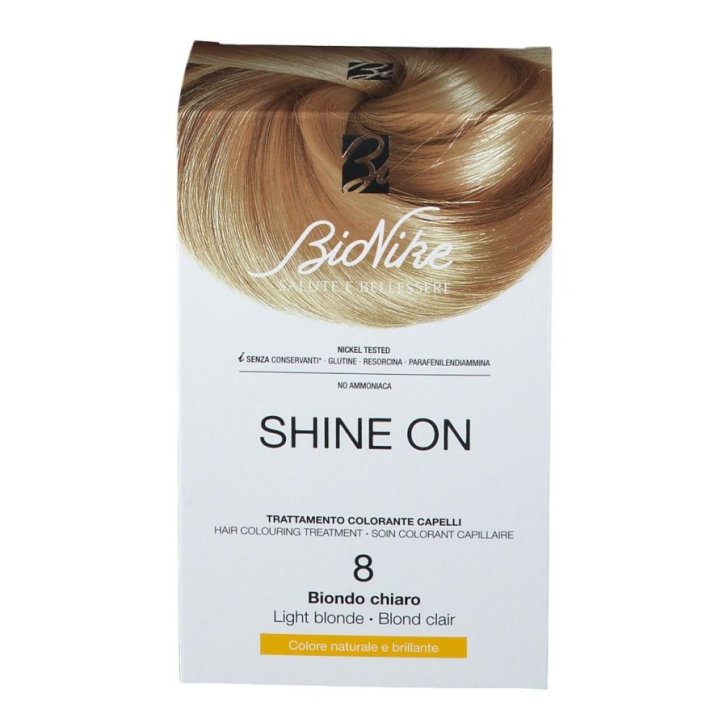 Shine On 8 Biondo Chiaro Tinta Permanente per Capelli - Bionike