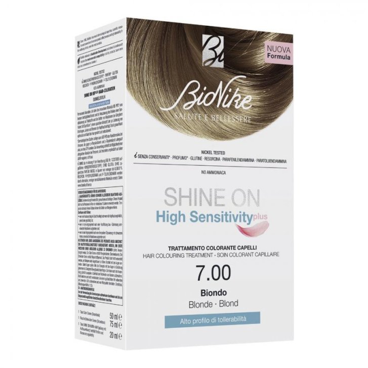 Shine On High Sensitivity Plus 7.00 Biondo Colorazione Permanente Capelli - Bionike