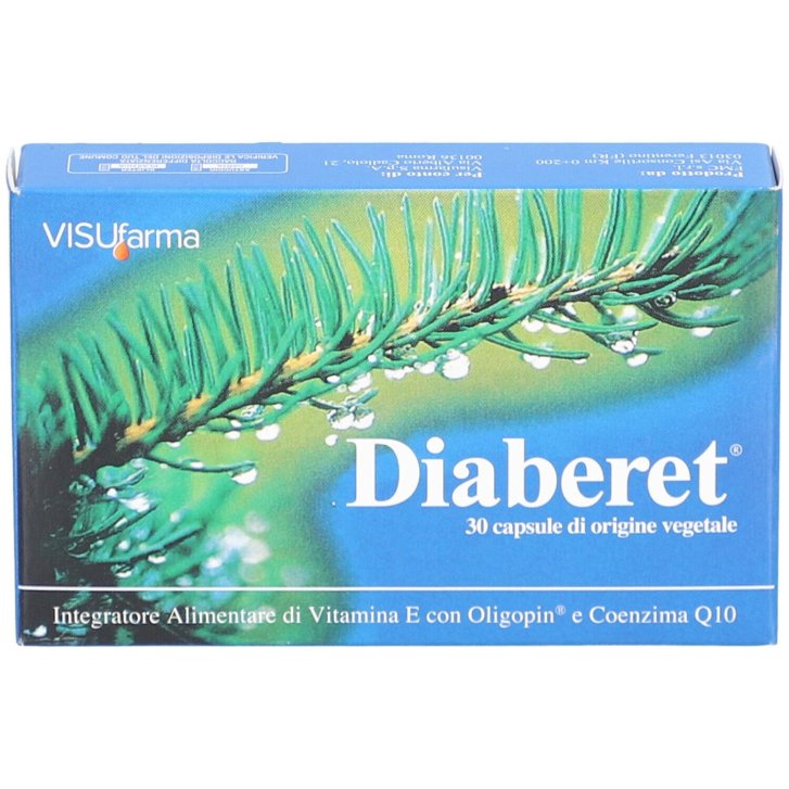 Diaberet Integratore Alimentare Vitamina E Oligopin e Coenzima Q10 30 Capsule - Visufarma