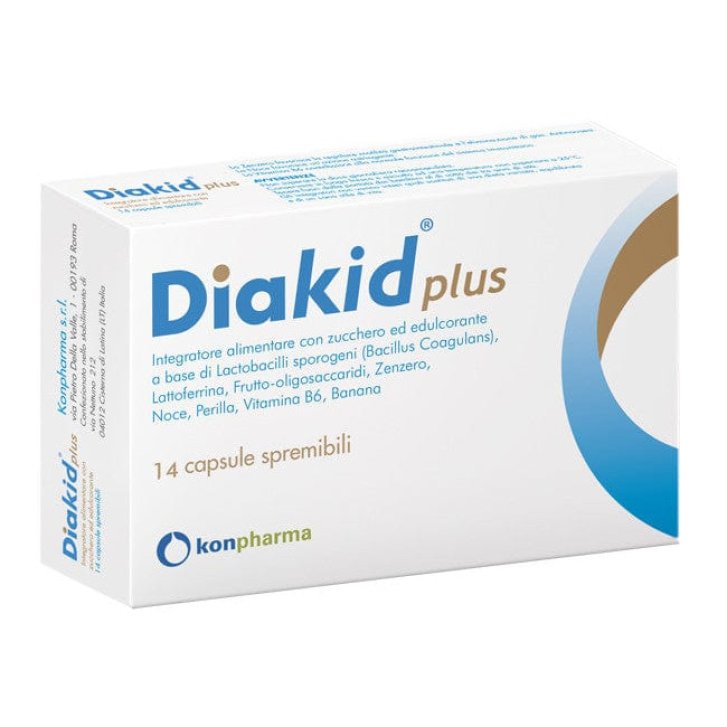 Diakid Plus Integratore Fermenti Lattici per Bambini 14 Capsule Spremibili - Konpharma