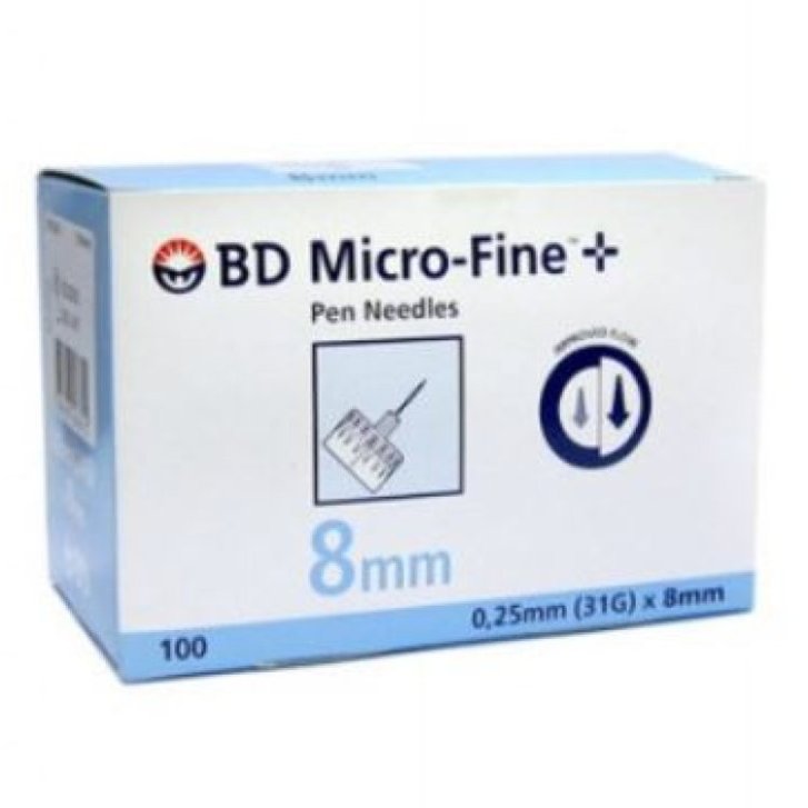 Aghi Penna Insulina Microfine G31 8 mm 100 Pezzi - BD Micro-Fine