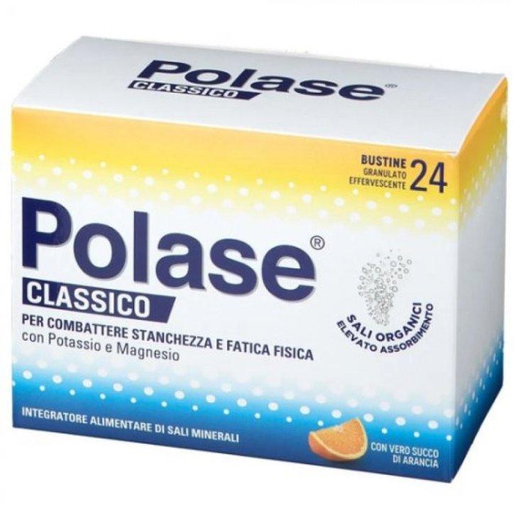 Polase Classico Arancia Integratore Sali Minerali Stanchezza 24 Bustine - Polase