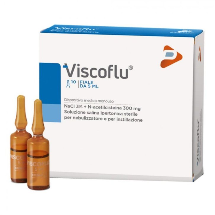 Viscoflu Soluzione Salina Ipertonica Sterile per Nebulizzatore 10 Fiale 5ml - Pharma Line