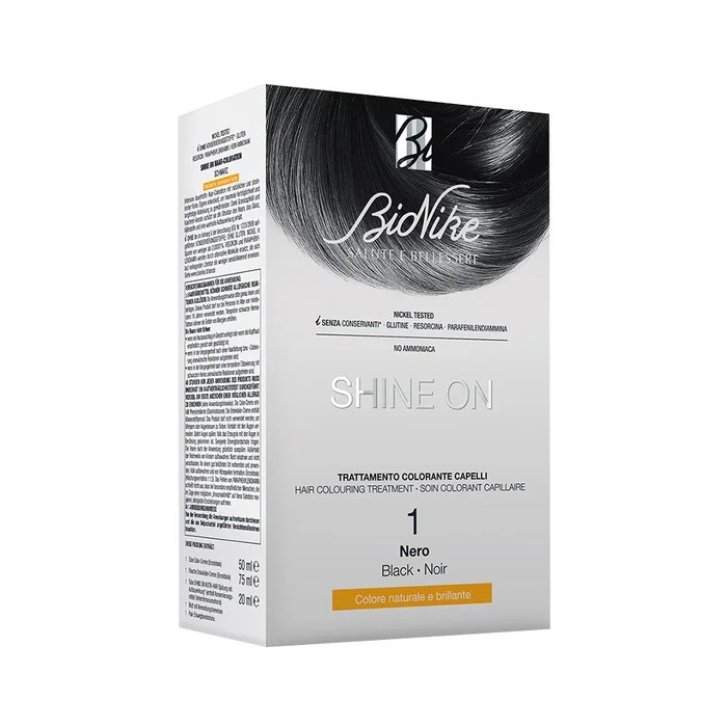 Shine On Trattamento Colorante Capelli Nero 1 - Bionike